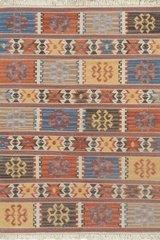 Multicolor Wool 140X200 CM   (4'5"X6'5") Rug